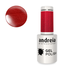 Vernis semi-permanent rouge métallisé andreia