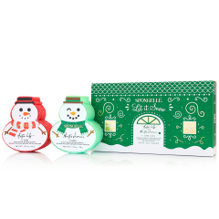 LET IT SNOW - Coffret cadeau de 2 éponges infusées édition Holiday - 50g