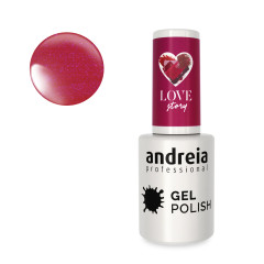 Vernis semi-permanent framboise irisé
