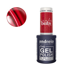 Vernis semi-permanent vegan - Collection Santa Baby SB5 rouge paillettes - 10,5ml 