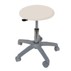 Tabouret assise ronde crème - pied en plastique